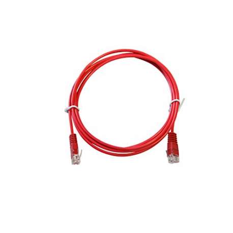 Cordon de brassage UTP 1P RJ45/RJ45 2m rouge