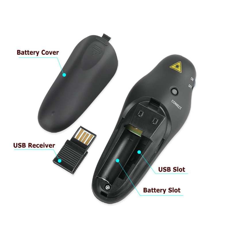 Présentateur sans fil, pointeur laser à télécommande PowerPoint pour  présentateur USB 